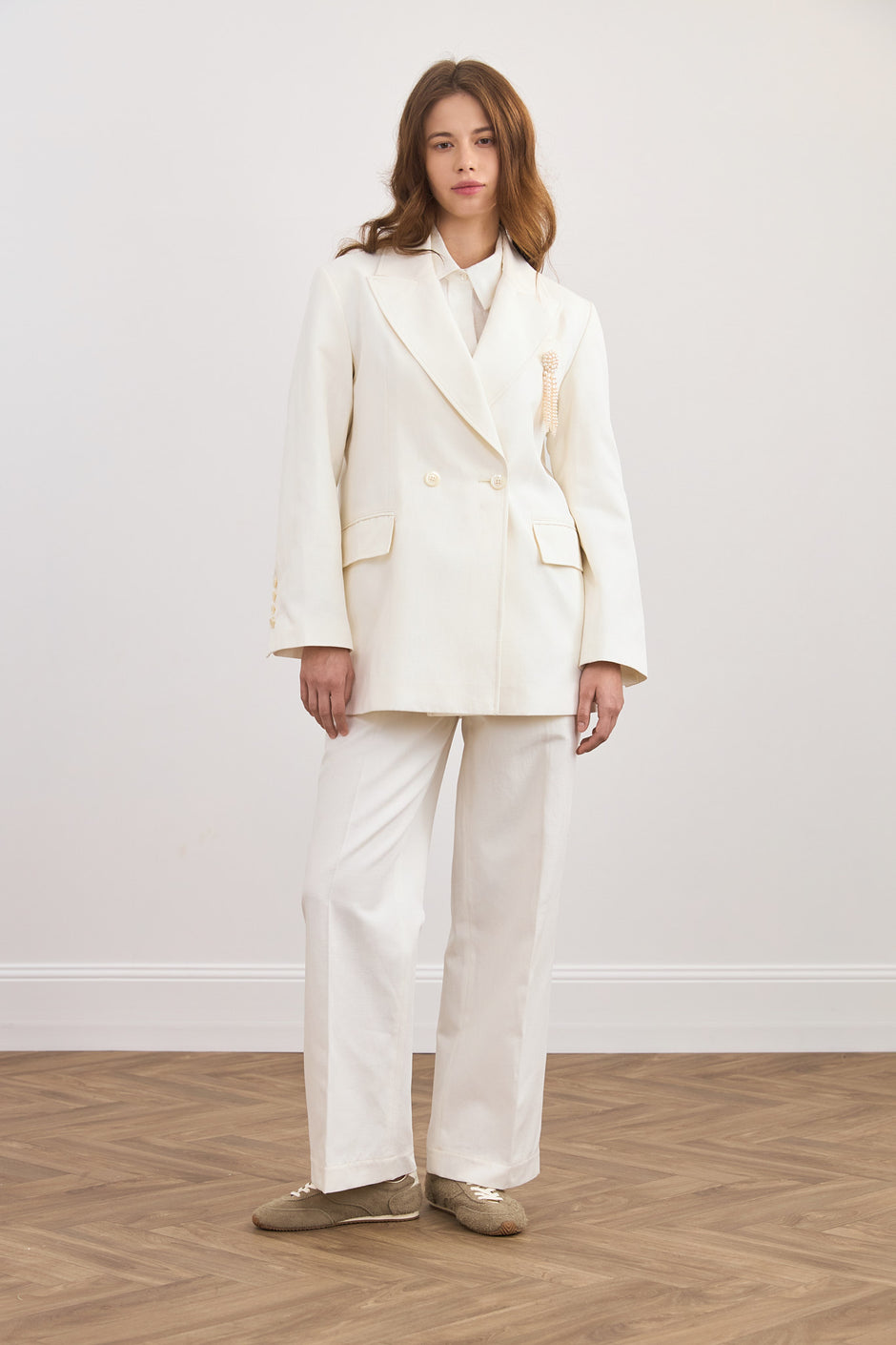 Штани для костюма з джинсової саржі