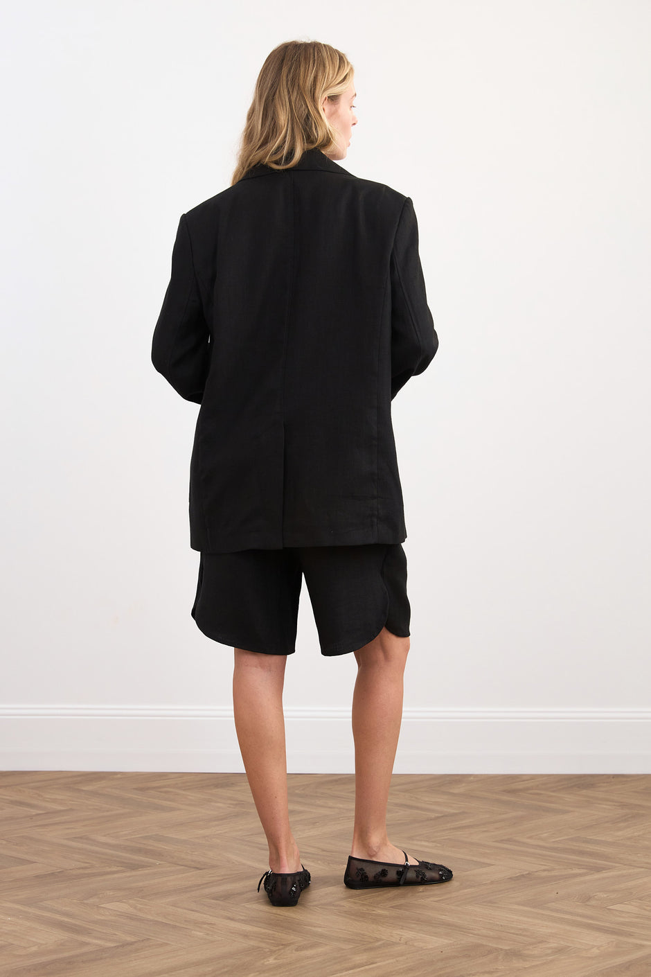 Льняні широкі бермуди