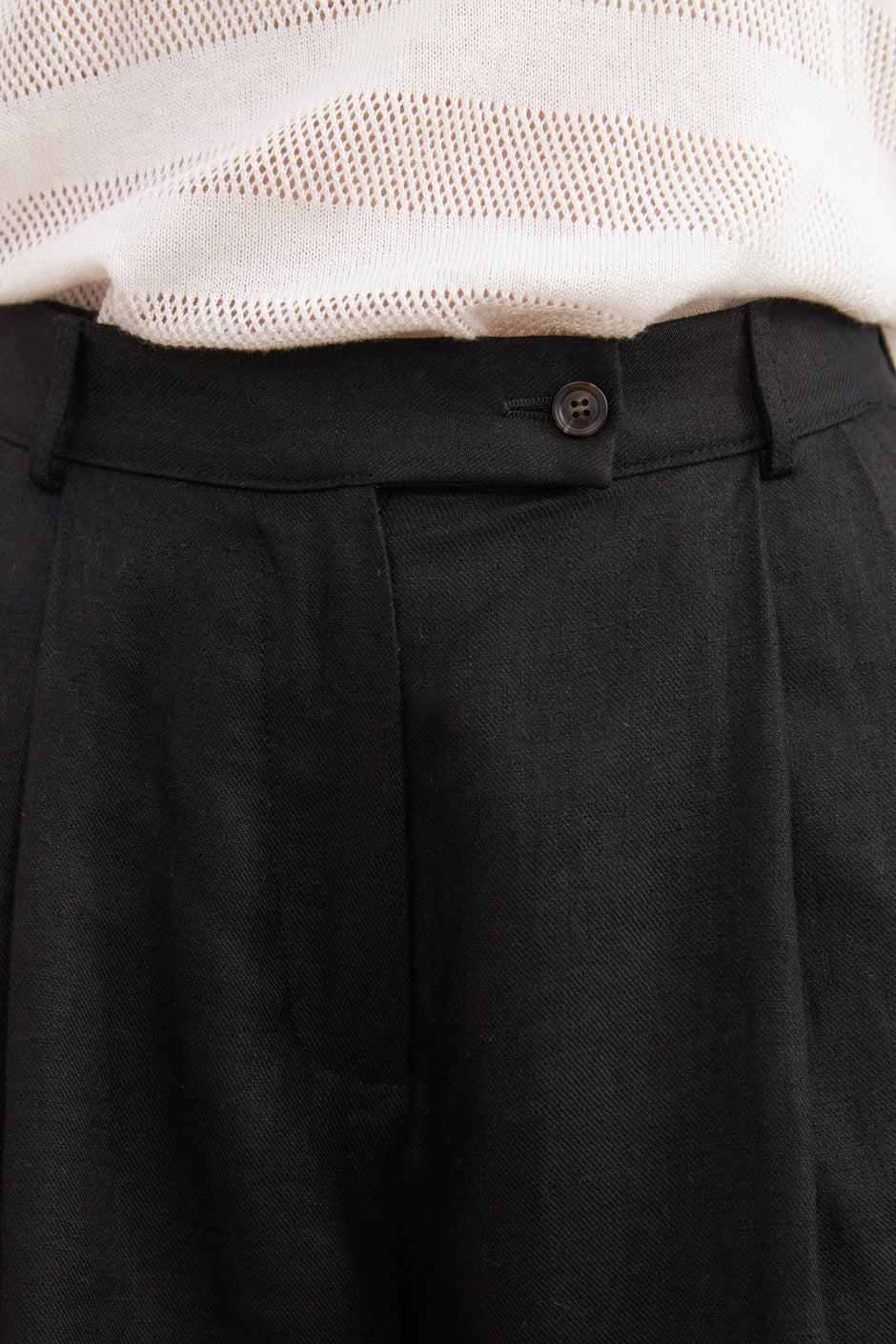 Льняні широкі бермуди