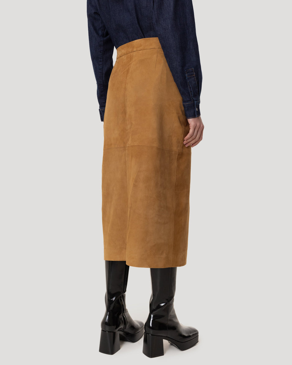 Замшева спідниця