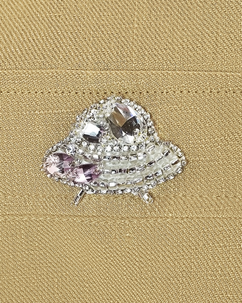 Вишита вручну лляна верхня сорочка