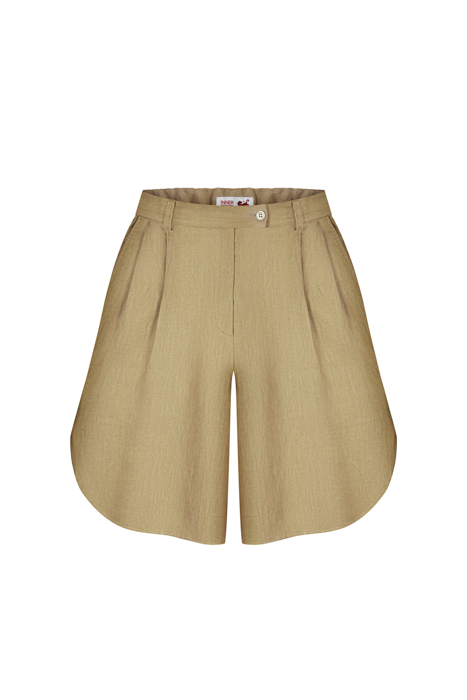 Льняні широкі шорти