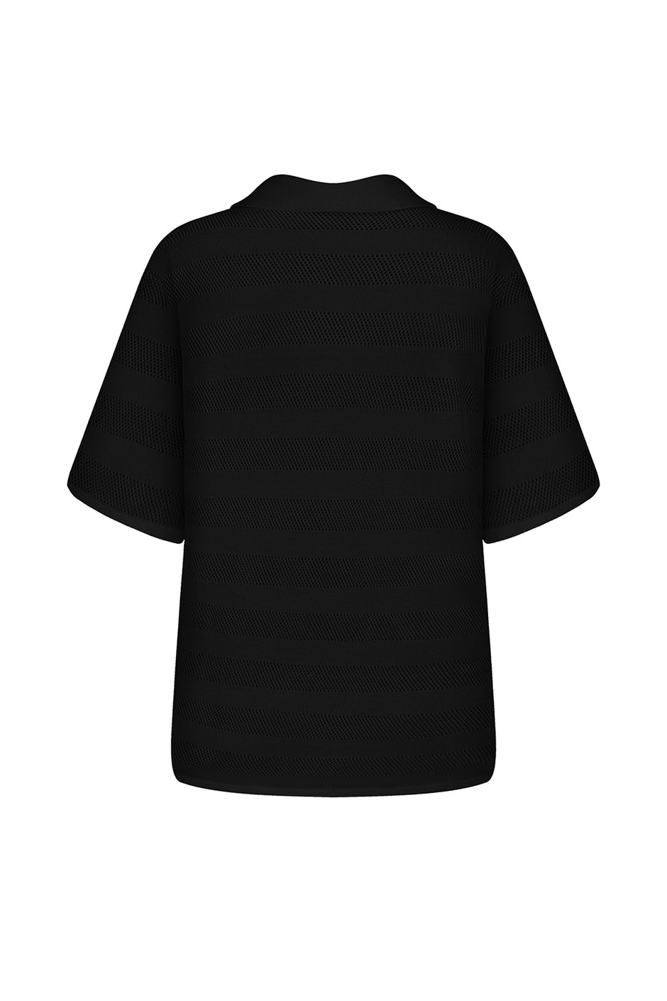 Смугасте чорне в'язане поло