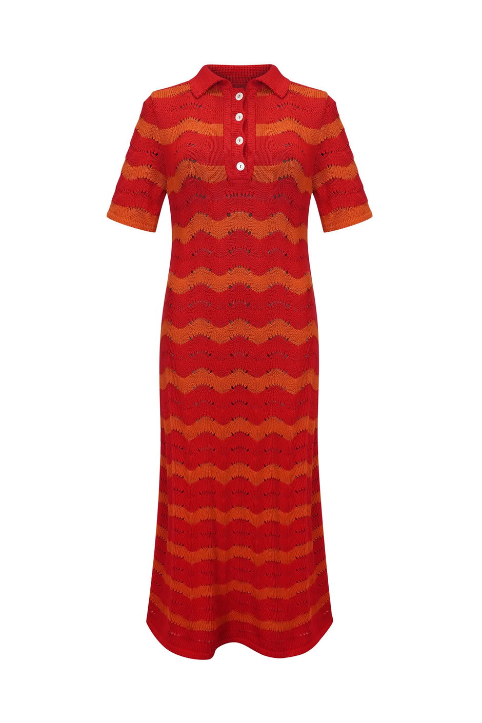 Хвиляста в'язана сукня